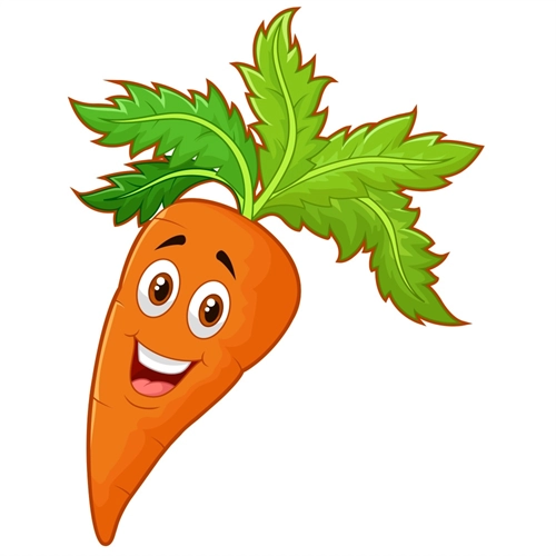 Carrot Classroom Vegetable Transparent Sticker